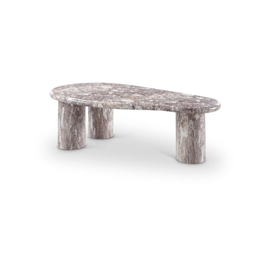 Sassari Brown Marble Finish Concrete Coffee Table