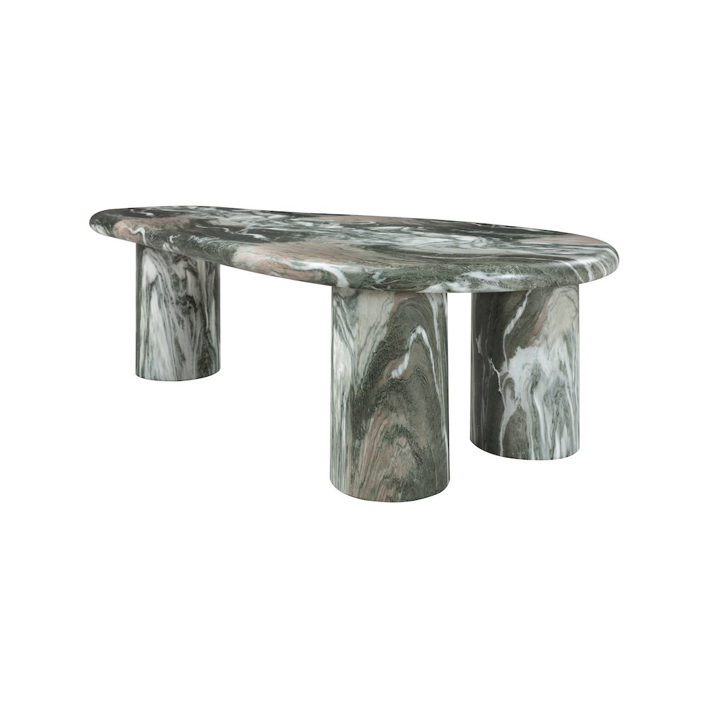 Sassari Green Marble Finish Concrete Coffee Table