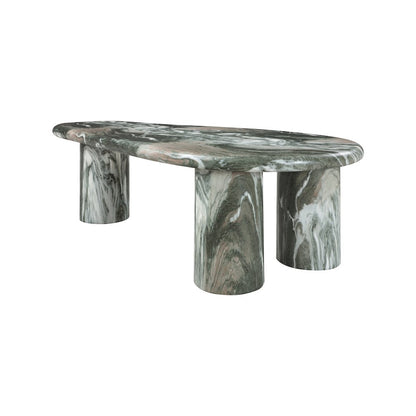 Sassari Green Marble Finish Concrete Coffee Table