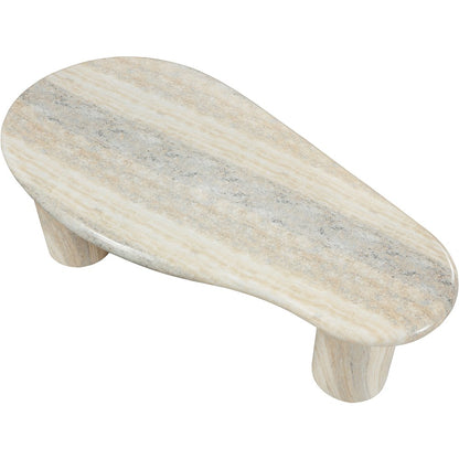 Sassari Travertine Travertine Finish Concrete Coffee Table
