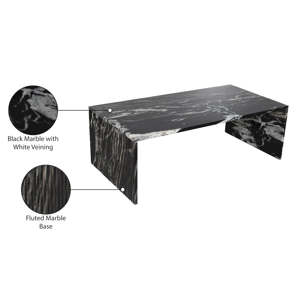 Pienza Black Marble Coffee Table