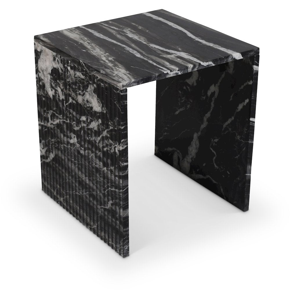 Pienza Black Marble End Table