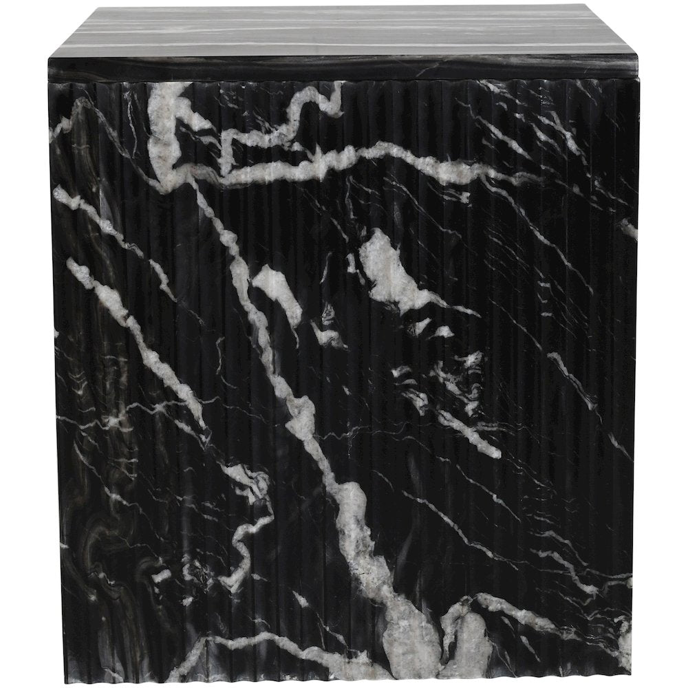 Pienza Black Marble End Table