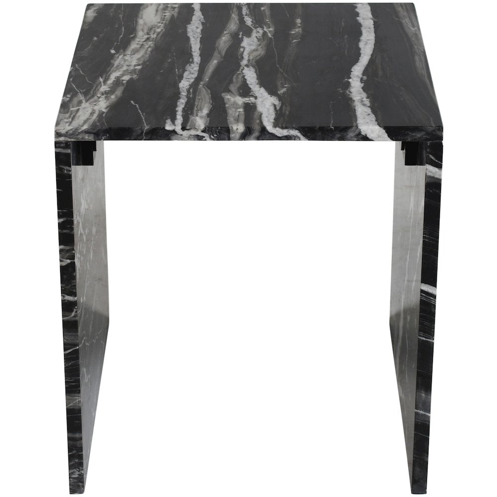 Pienza Black Marble End Table