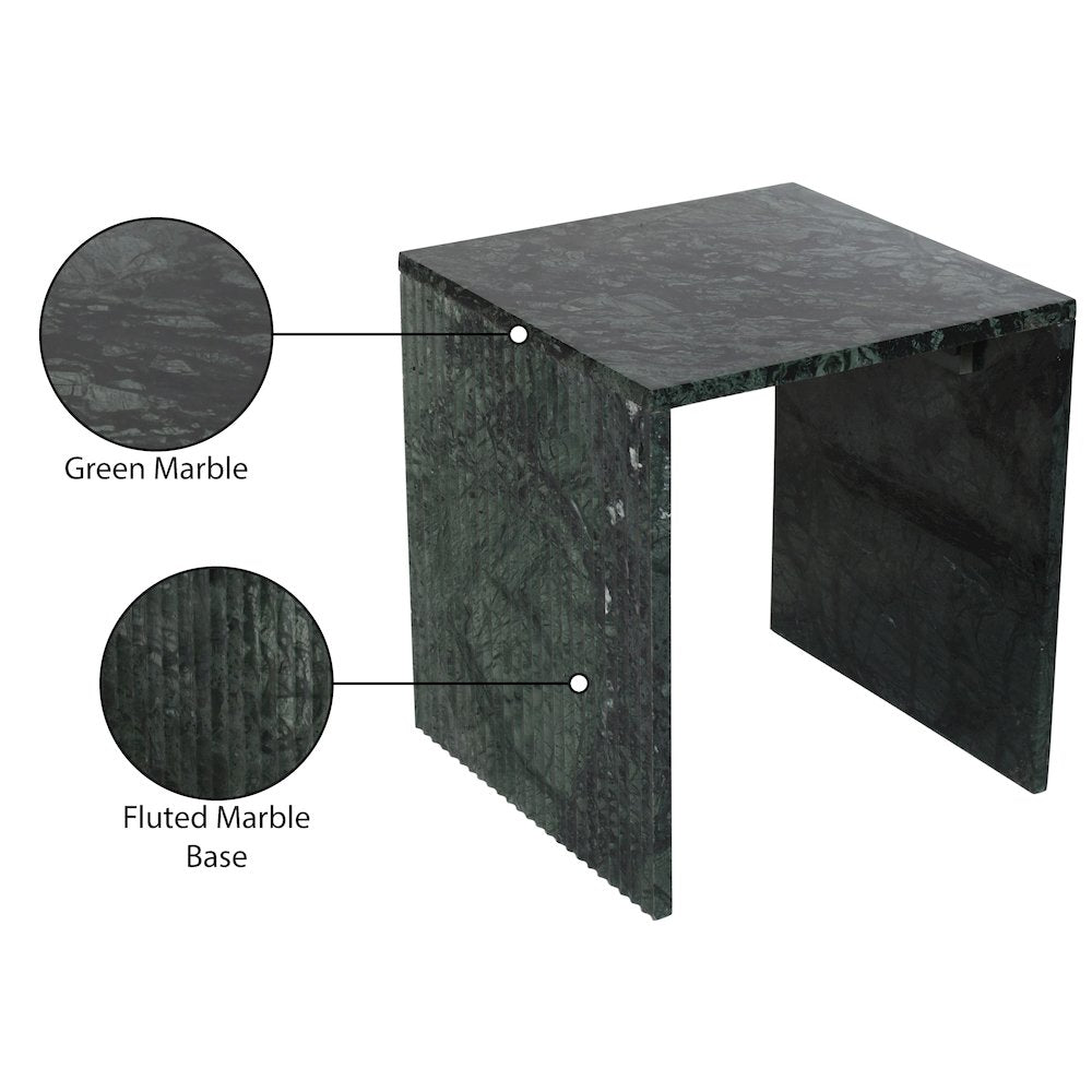 Pienza Green Marble End Table