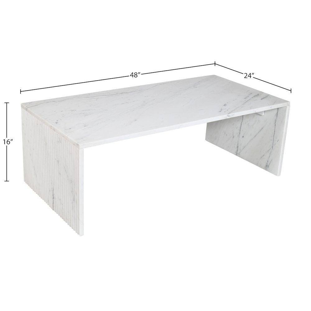 Pienza White Marble Coffee Table