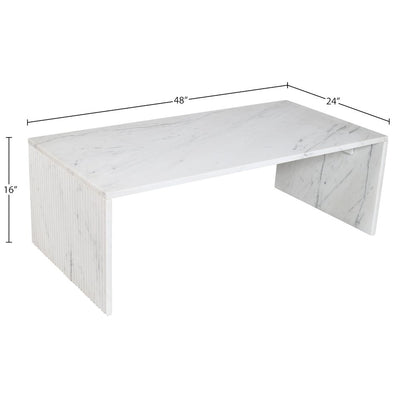 Pienza White Marble Coffee Table