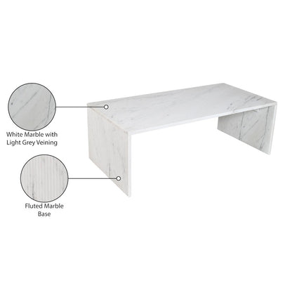 Pienza White Marble Coffee Table