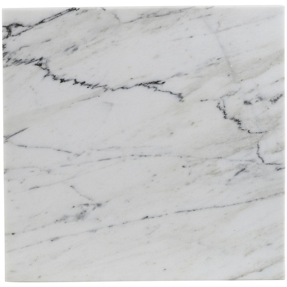 Pienza White Marble End Table