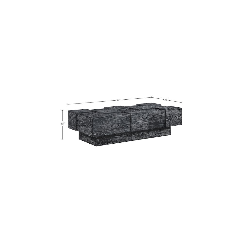 Anzio Black Oak Veneer Coffee Table