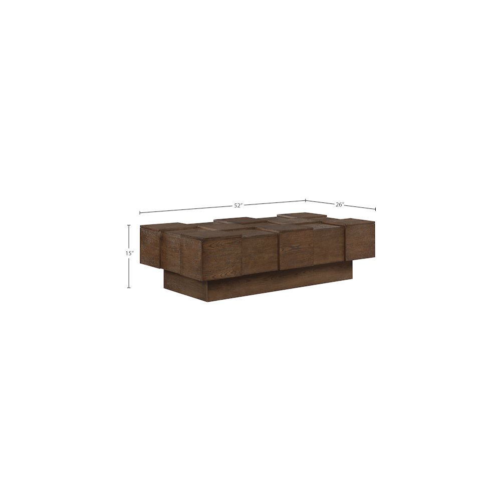 Anzio Brown Oak Veneer Coffee Table