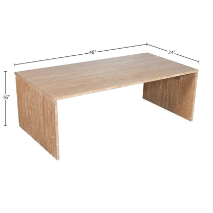 Pienza Beige Travertine Coffee Table