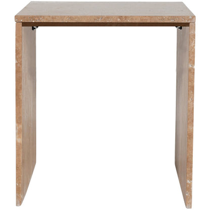Pienza Beige Travertine End Table
