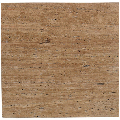 Pienza Beige Travertine End Table