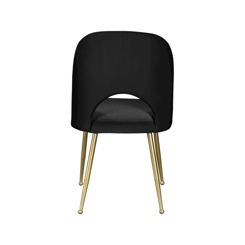 Logan Black Velvet Dining Chair, Set of 2