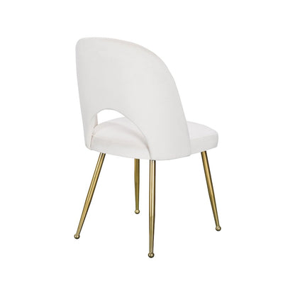 Logan Cream Velvet Dining Chair, Set of 2