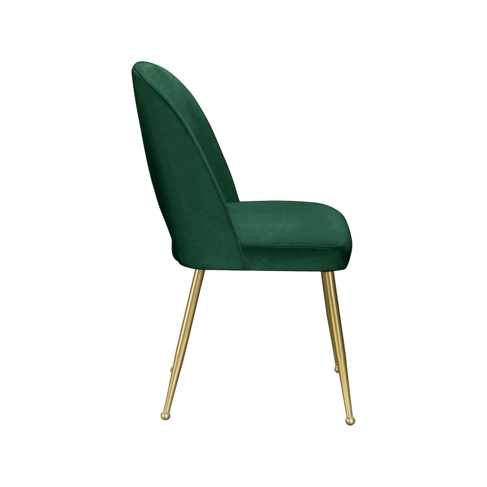 Logan Green Velvet Dining Chair, Set of 2