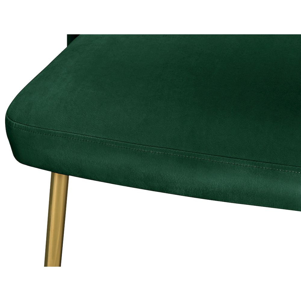 Logan Green Velvet Dining Chair, Set of 2