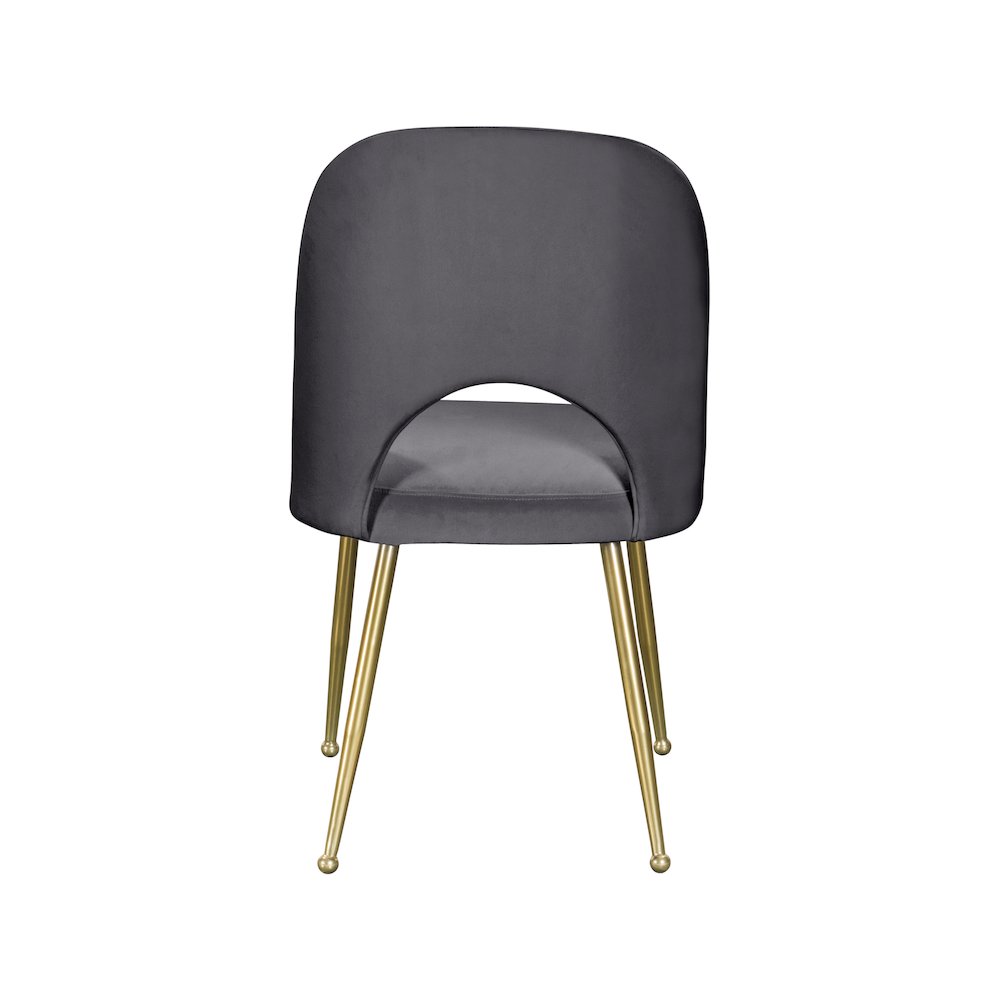 Logan Grey Velvet Dining Chair, Set of 2