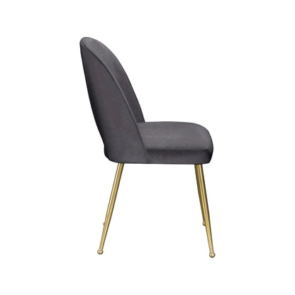 Logan Grey Velvet Dining Chair, Set of 2