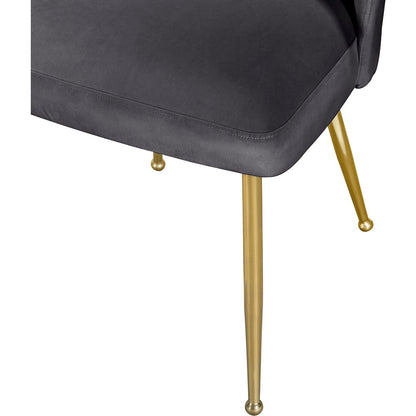 Logan Grey Velvet Dining Chair, Set of 2