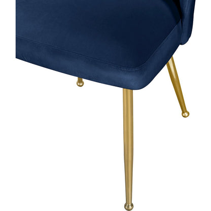 Logan Navy Velvet Dining Chair, Set of 2