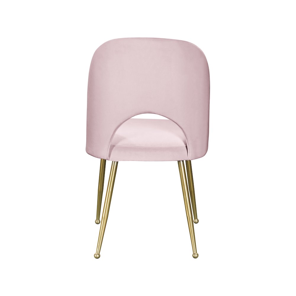 Logan Pink Velvet Dining Chair, Set of 2