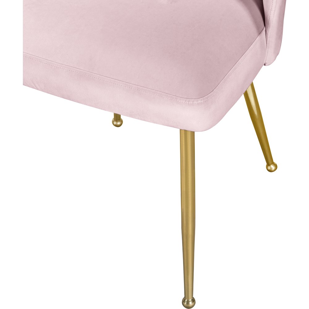 Logan Pink Velvet Dining Chair, Set of 2