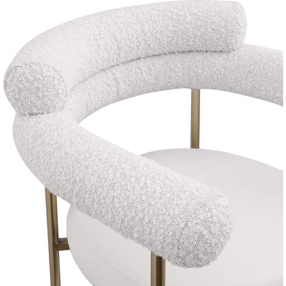 Blake Cream Boucle Fabric / Vegan Leather Counter Stool, Set of 2