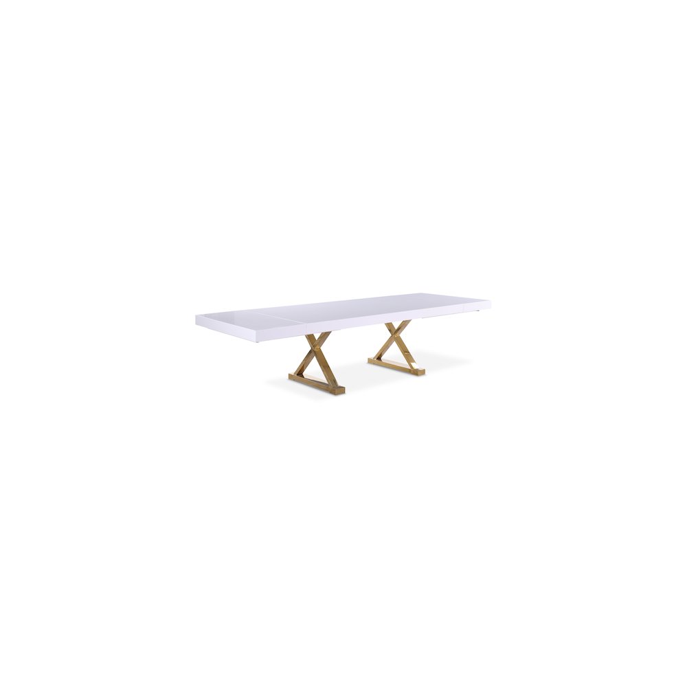 Excel White Lacquer Extendable Dining Table