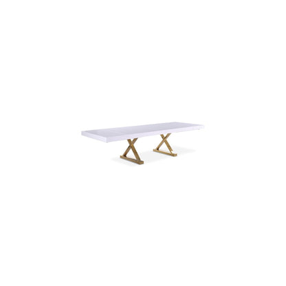 Excel White Lacquer Extendable Dining Table