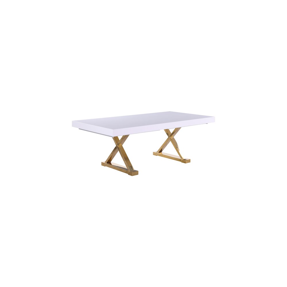 Excel White Lacquer Extendable Dining Table