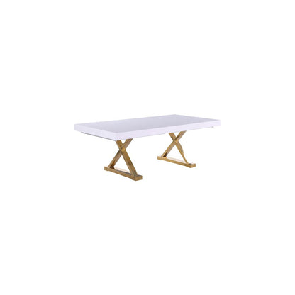 Excel White Lacquer Extendable Dining Table