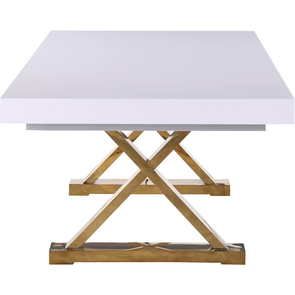 Excel White Lacquer Extendable Dining Table