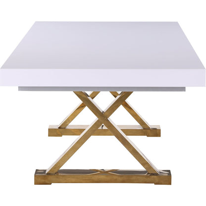 Excel White Lacquer Extendable Dining Table