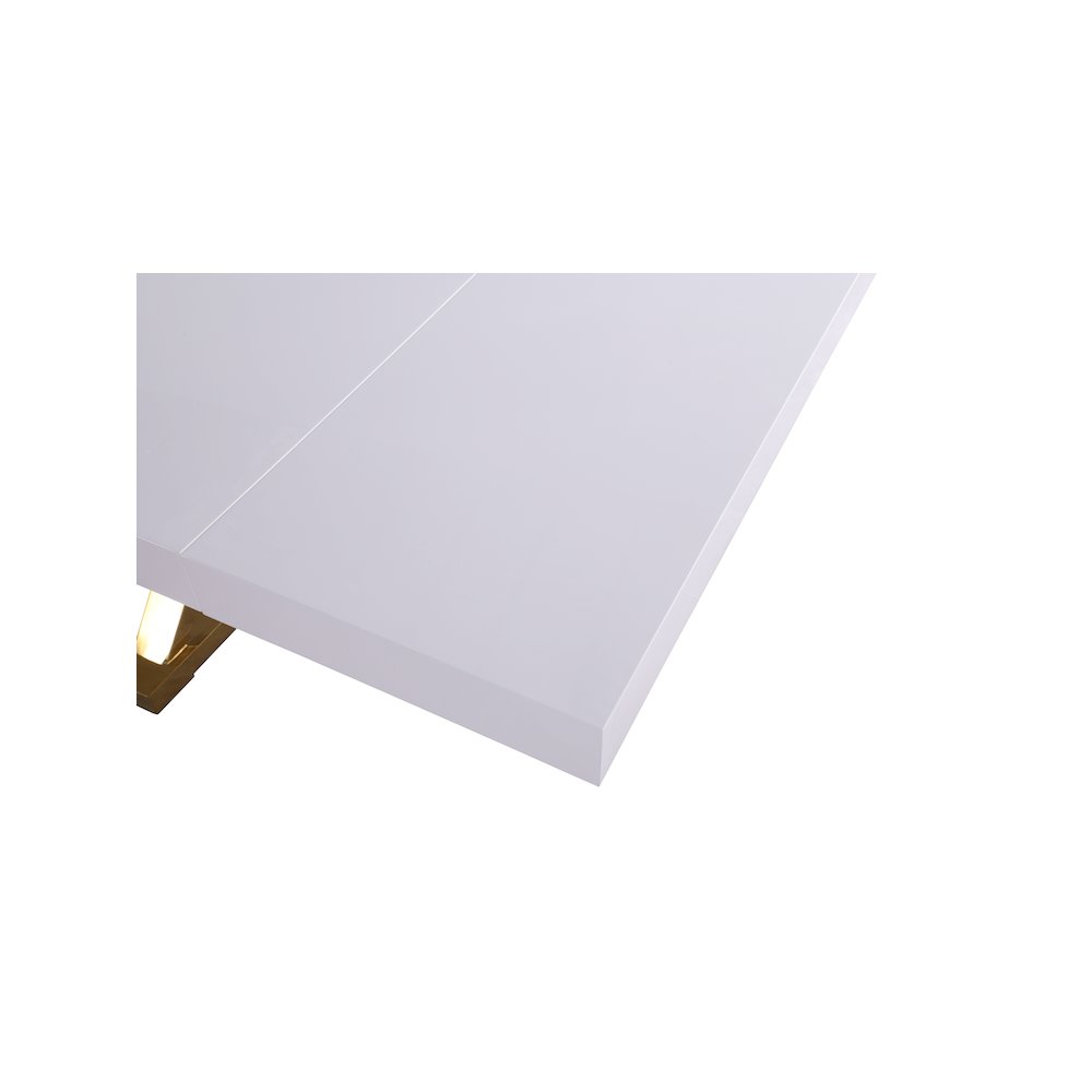 Excel White Lacquer Extendable Dining Table