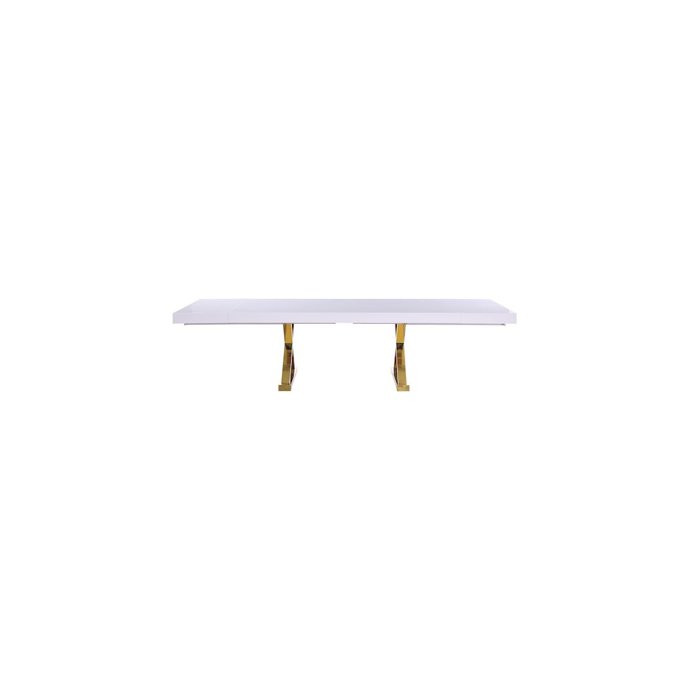 Excel White Lacquer Extendable Dining Table