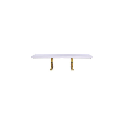 Excel White Lacquer Extendable Dining Table