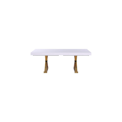 Excel White Lacquer Extendable Dining Table