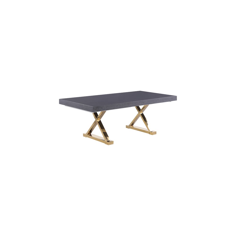 Excel Grey Oak Veneer Lacquer Extendable Dining Table