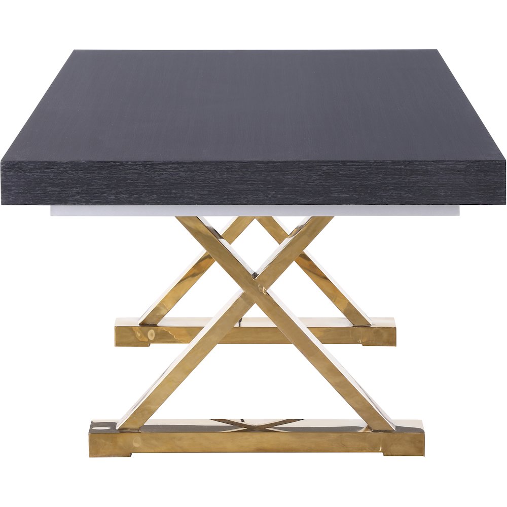 Excel Grey Oak Veneer Lacquer Extendable Dining Table
