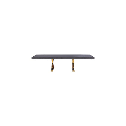 Excel Grey Oak Veneer Lacquer Extendable Dining Table