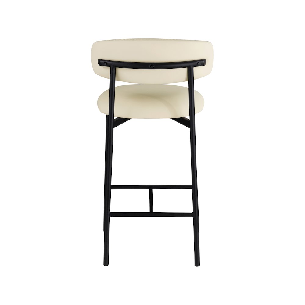 Lupita Cream Vegan Leather Counter Stool, Set of 2
