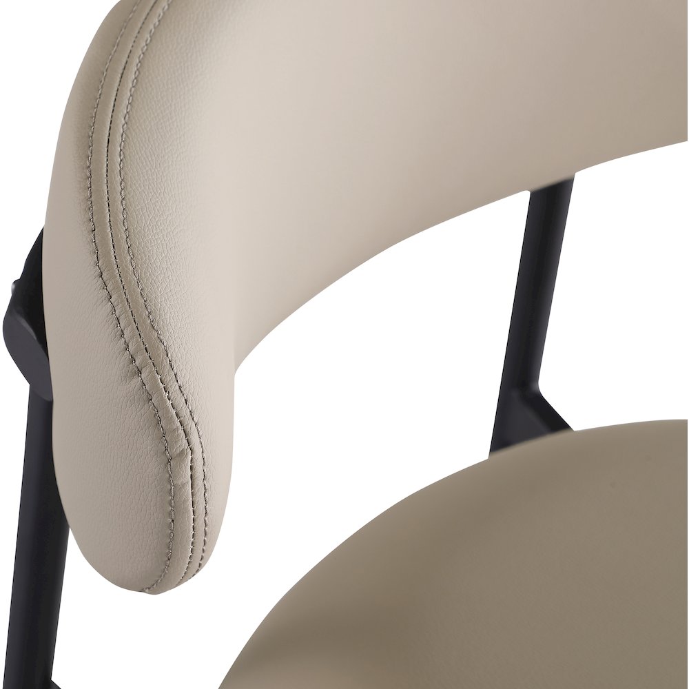 Lupita Taupe Vegan Leather Counter Stool, Set of 2