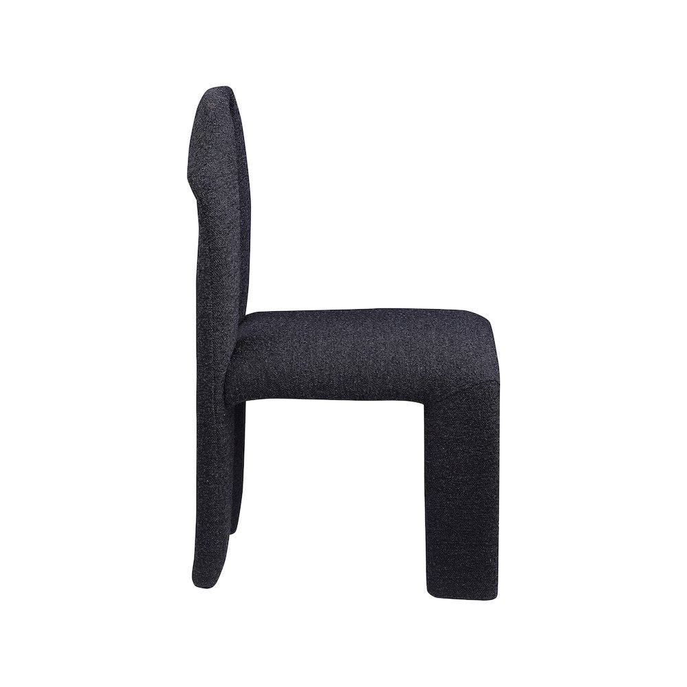 Bennett Black Boucle Fabric Dining Chair, Set of 2