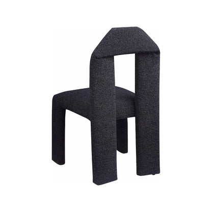 Bennett Black Boucle Fabric Dining Chair, Set of 2