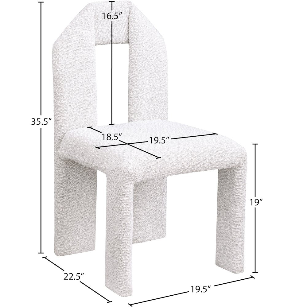 Bennett Cream Boucle Fabric Dining Chair, Set of 2