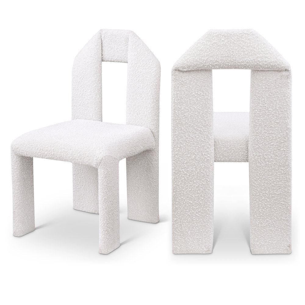 Bennett Cream Boucle Fabric Dining Chair, Set of 2