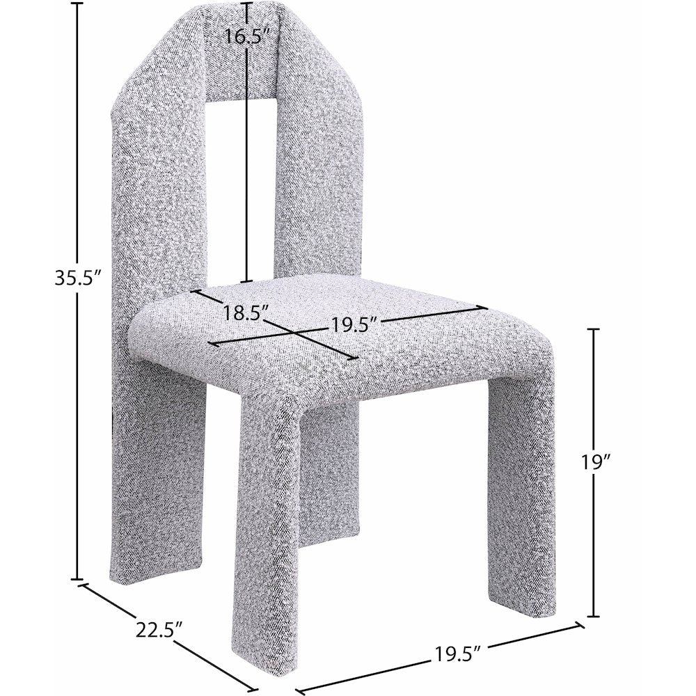 Bennett Grey Boucle Fabric Dining Chair, Set of 2