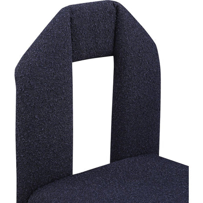 Bennett Navy Boucle Fabric Dining Chair, Set of 2